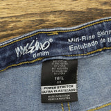 Mossimo Womens Mid Rise Skinny Jeans 1678c25990081b Medium Blue 16 Long