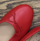 A New Day Womens Faux Patent Leather Matilda Flats Bow 95057383 Red 8M