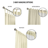 Thermalogic Topsions Room Darkening Curtain Panel Pair Natural Brown 80x63
