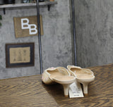 A New Day Womens Delilah Embellished Floral Mule Heels 92245100 Beige Brown 9.5M