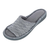 Isotoner Womens Sporty Slide Andrea Sandal Slipper 96048 Ash Gray XL (9.5-10)
