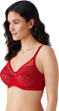 Wacoal Plus Size Retro Chic Full Figure Underwire Bra Barbados Cherry Red 38DDD