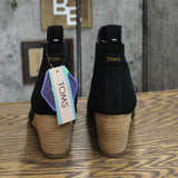 Toms Womens Kelsey Pump Shoes 10015781 Black Leather/Suede 10M