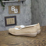 Easy Spirit Alessia Womens Slip On Demi Wedge Flats Medium Neutral Brown 8M