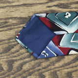 Ted Lapidus Mens 100% Silk 3 1/2" Italy Necktie Blue Multi One Size