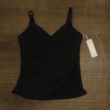 Anne Cole Underwire Surplice Triangle Tankini Top MYMT23301 Black 38C/40B