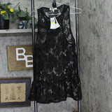 Miken Juniors Crochet Cover Up Dress HO1474027-VAN Black M