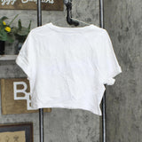 Calvin Klein Jeans Womens French Terry Logo Crop Top 1386876 White M