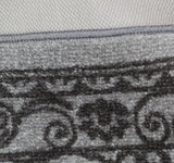 Maples Rugs Pelham Medallion Runner Washable Rug Gray Tonal 2 ft x 6 ft