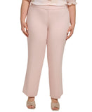 Calvin Klein Womens Plus Size Mid-Rise Straight-Leg Pants Petal Pink 24W