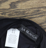 La Blanca Womens Standard One Shoulder Keyhole Tankini Swim Top LB1IG82 Black 6