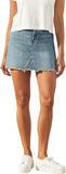 Upwest Womens Frayed Denim Skirt Medium Denim Blue 10