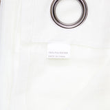 ZUZIFY Grommet Textured Sheer Curtain Panel 167187243572b3 White 50"x84"