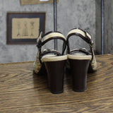 Mia Girl Womens Vintage C17087 Block Heels 1673c0b1be05c1 Spiral Brown 6M