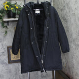 Universal Thread Full-Zip Snap Hooded Parka Jacket with Drawstring Black L
