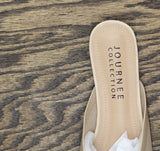 Journee Collection Womens Knit Aniee Mules ANIEE Beige Brown 7.5M
