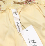 Ny Collection Womens Chiffon Maxi Skirt MCCK0239D Yellow / White L