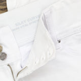 Laurie Felt Womens Curve Silky Denim Skinny Ankle Jeans A305680 White L