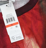 DKNY Womens Abstract-Print T-Shirt Logo P5EHXWNA June Brush Stroke Red Multi XS
