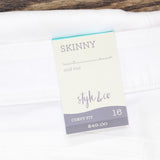 Style & Co. Womens White Mid Rise Skinny Jeans 100092093 White 16