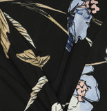 Motherhood Maternity Faux Wrap Elbow Sleeve Maternity Dress Black Floral XL