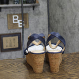 Jack Rogers Dumont Woven Rope Wedge Sandal 112241WG09 Midnight Blue 11M