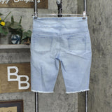 DG2 Womens Classic Stretch Pull-On Bermuda Short 724452-Petite Chambray Blu\e PS