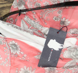 Tommy Hilfiger Belted Lined Floral-Print Halter Midi Dress Bubblegum / Ivory 4