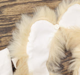 Hello Kitty Girls Lined A-Line Dress with Faux Fur Collar Off White 6X