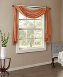 Madison Park Harper Sheer Curtain For Living Room Harper Orange 144" x 42"