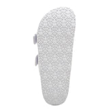 Shade & Shore Womens Neida EVA Two Band Footbed Slide Sandals 86509395 White 11M