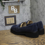 Clarks Suede Lauryl Step Loafer 26184351 Navy Blue 10W