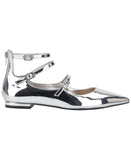 INC International Concepts Valan Triple-Strapped Flats Sandals Silver Gray 7.5M