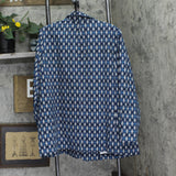 ELLA Rafaella Lined Medallion Print Single Button Blazer Jacket Malibu Blue 3X