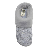 Dluxe By Dearfoams Womens Carol Slippers 86802619 Gray L (9-10)