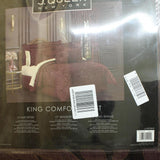 J. Queen New York La Boheme 4-Piece Comforter Set 2934199KCS Maroon Red King