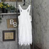 City Studio Junior Sheath Crochet Lace Skater Dress 6642GX1AT1 White 5