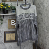 Camel Mens Vintage Wool Holiday Pullover Sweater Gray XL