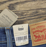 Levi's Wedgie Straight Jeans Button Fly High Rise Indigo Here We Go Blue 24x28