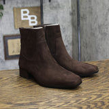 Universal Thread Ankle Boots with Block Heel and Memory Foam Insole Brown 5.5W