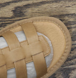 Bearpaw Leather Platform Buckle Strappy Open Toe Sandals Iced Coffee Brown 7M