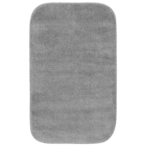 Garland Rug Traditional Nylon Washable Bath Rug DEC-2440 Platinum Gray 24x40