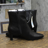 A New Day Tigris Boots Faux Leather Block Heel Zip Ankle Booties Black 7.5W