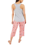 Munki Munki Womens 2-Piece Haute Dog Capri Pajama Set NM00848 Gray M