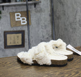 Auden Womens Jane Two Band Buckle Slide Slippers 91308535 Cream Off White 8M