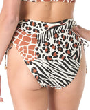Coco Reef Inspire Printed High-Waist Bikini Bottoms U4C463 Black Multi S
