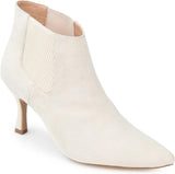 Journee Collection Womens Elitta Bootie with Pointed Toe Ivory Off White 9M