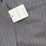 Van Heusen Womens Stretch 2-Button Pinstripe Blazer Jacket Gray / Purple XL