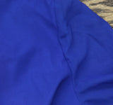 Ieena by Mac Duggal Twist Sheer Long Sleeve Maxi Dress Gown Sapphire Blue 10
