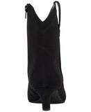 INC International Concepts Womens Secia Western Booties Black Microsuede 10M